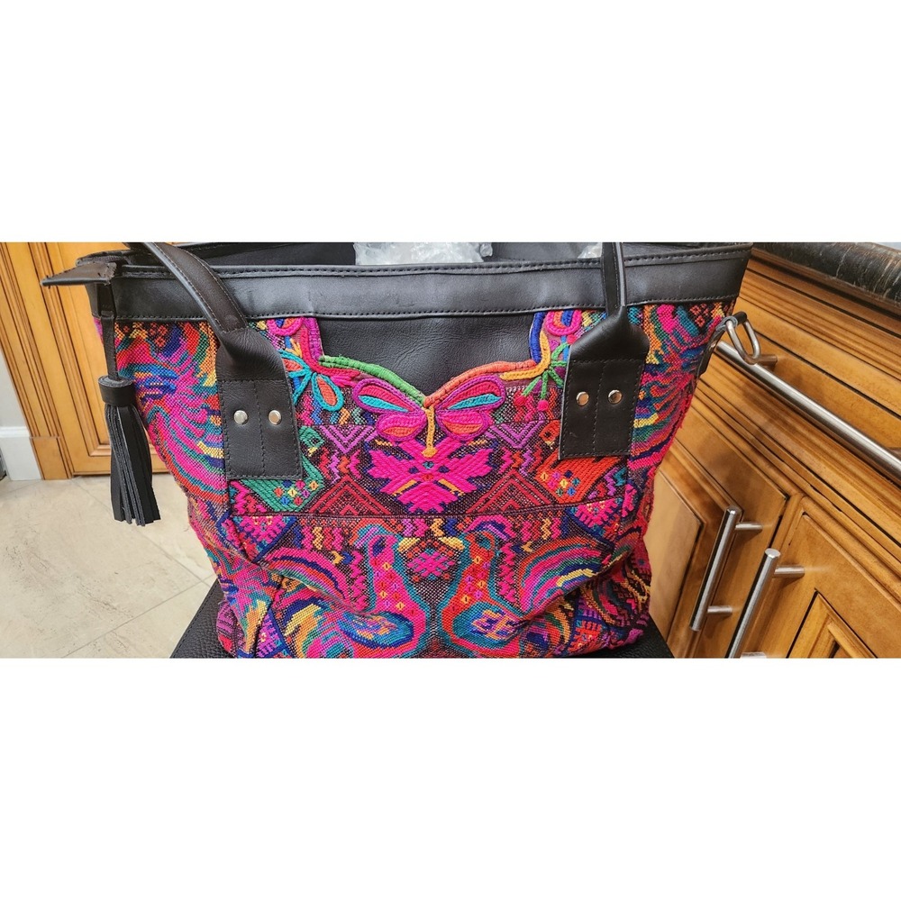 Sirens & Starlight Hand Woven, Leather Bag Purse Medium Dragonfly Rooster - NEW!